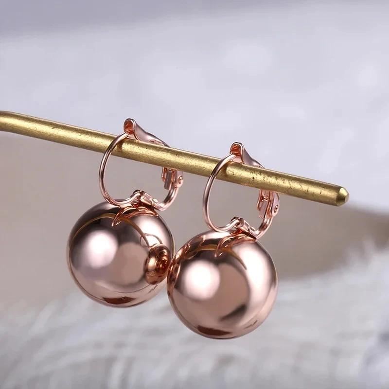 Vintage Big Round Ball Pendant Earrings Women's Concise Daily Earrings  Jewelry Wedding Birthday Accessories Perfect Gift