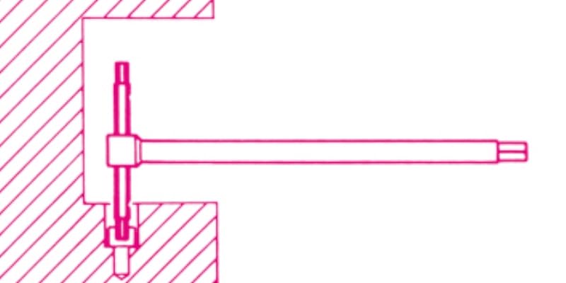 Beta 951 Sliding Hexagon 009510540 4.0 T-Handle Wrench, 175mm,