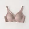 Deep V Mesh Seamless Wireless Bra with Jelly Cups Gathered Support Intimates for Large Bust Minimize Chest Look Comfort Ladies Underwear