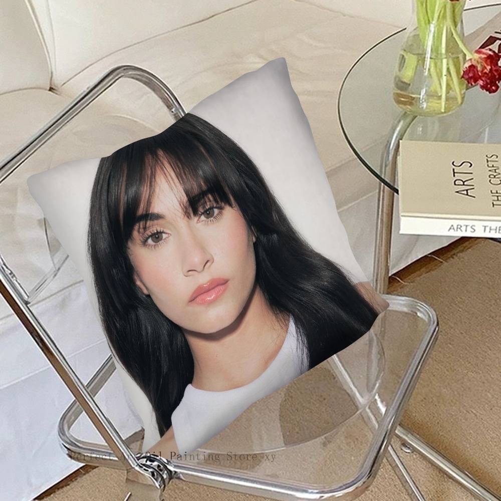 1Pc Popular Spanish Singer A-Aitana O-Ocana Pillow Case Fashion Square Pillowcase Bedroom Sofa Room Ins Decoration Leisure