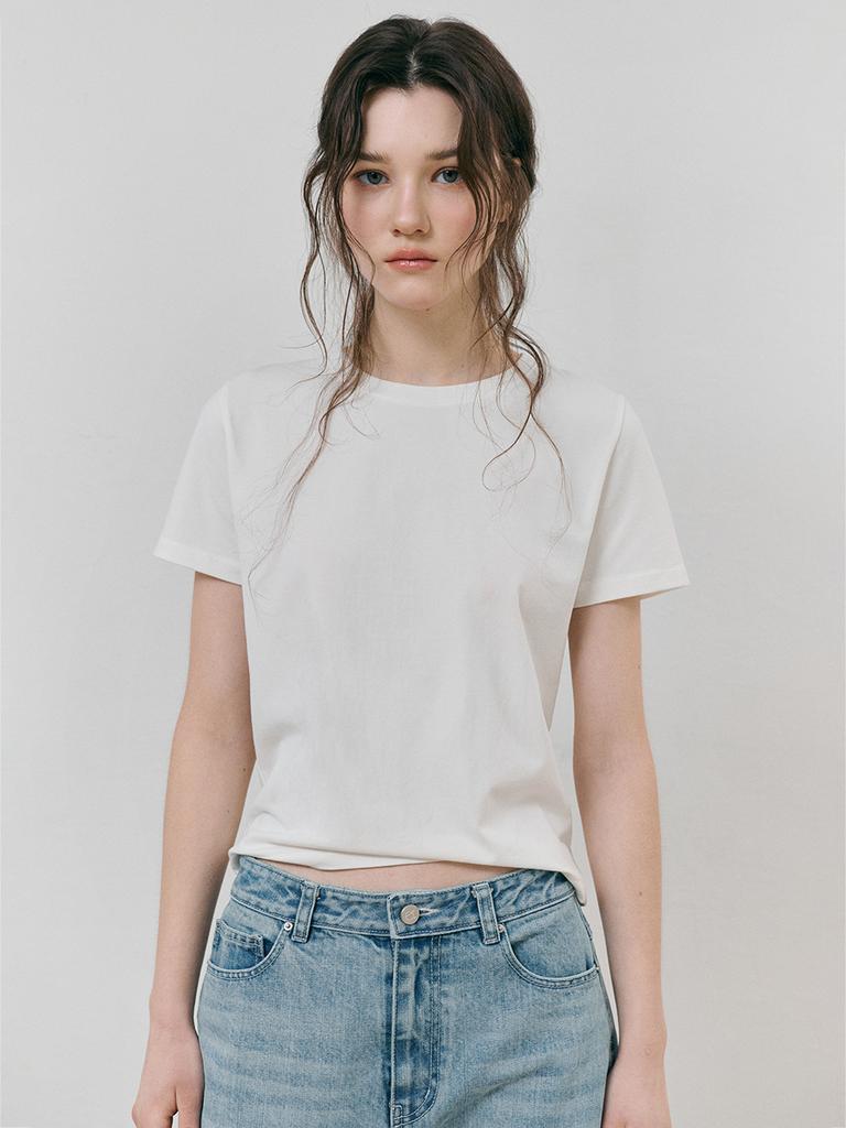 ETMON Round Neck T-Shirt, Ivory