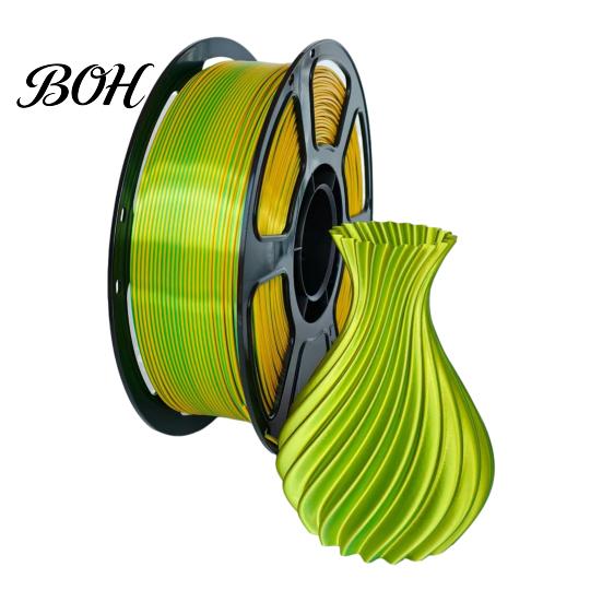 Satin Finish Multicolor Filament Silk PLA 3D Printer 1.75mm, 1kg Spool High Toughness FDM Accessories Filament, for Models Printing Strong