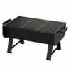 Portable Steel Barbecue - AKTIVE - Black - Gas - 2 Units - 45x25x30 Cm - Outdoor - Camping - Picnics