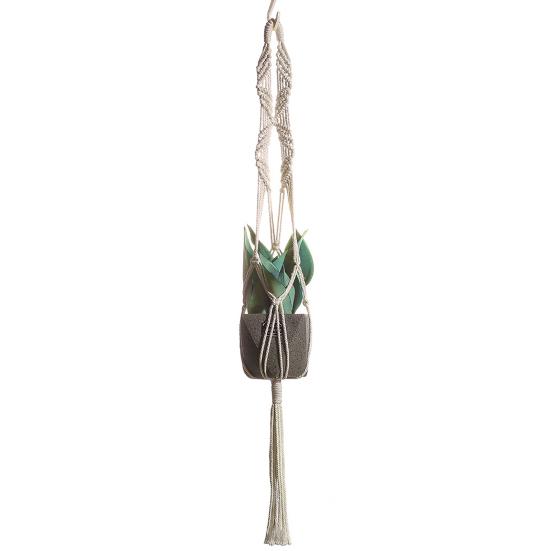 Plant Hanger Reusable Wear-resistant Cotton Rope Hand-woven Flower Pot Bonsai Net Bag for Gift 1