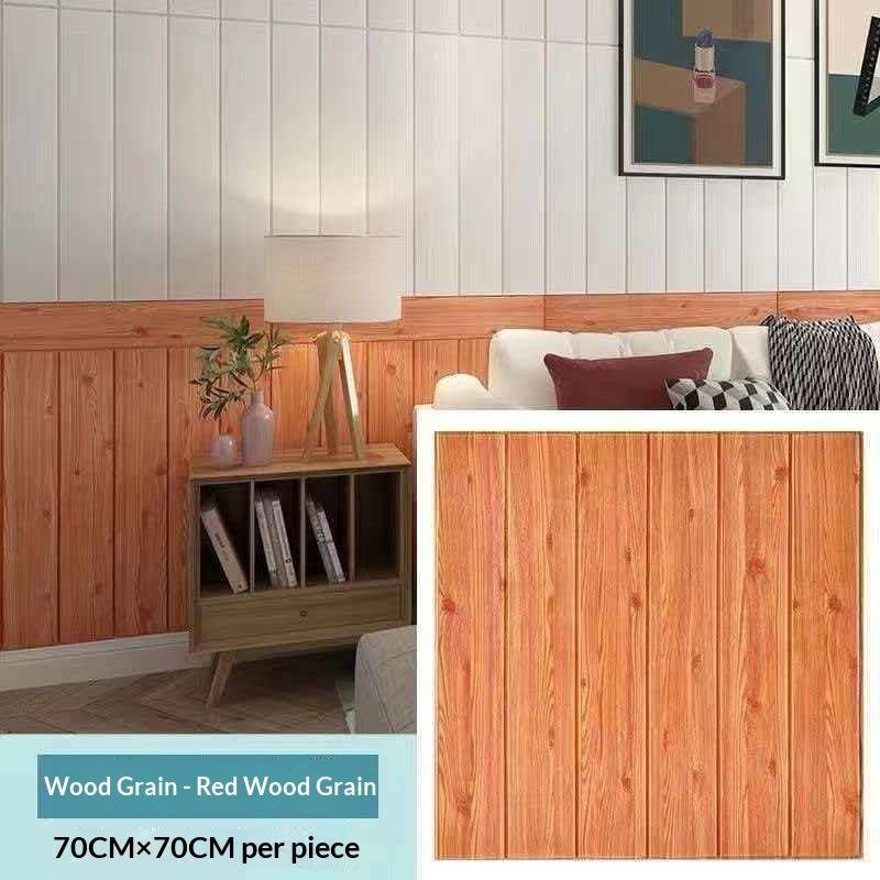 3D Wood Slat Wall Panels Self Adhesive Sound Absorbing For Home Living Room Office Wall Decor