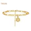 TR Women A To Z Capital Letter Pendant Bracelet Bangle Anklet Foot Chain