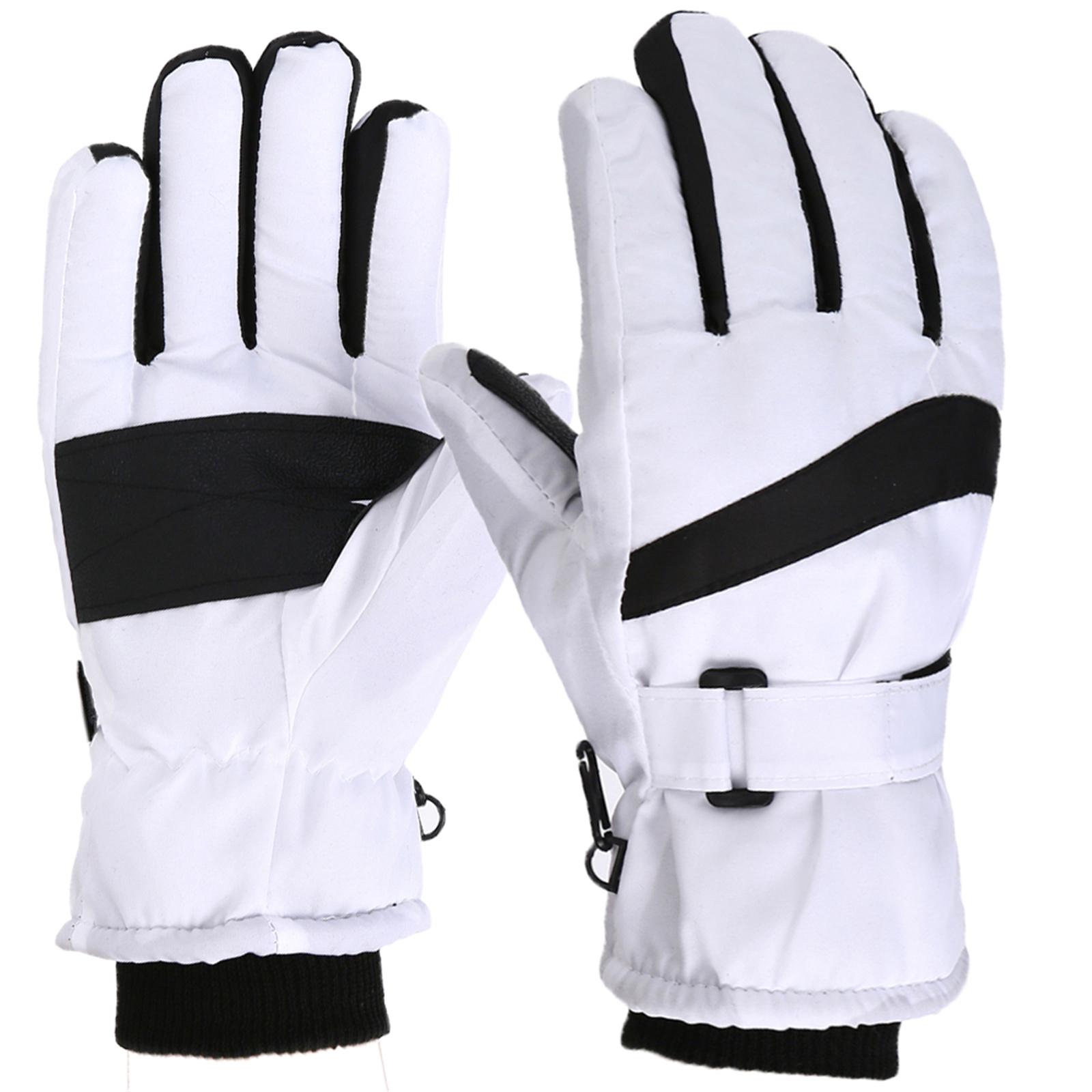 Lightweight Breathable.Ski Gloves Full Finger Winter Gloves Cold Weather Snowboard Gloves for Running Cycling Driving белый