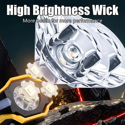 3LED Sensor Headlamps Rechargeable Pen Clip Headlight with 6 Mode Headtorch Rotatable COB Floodlight Outdoor Fishing Riding Lamp