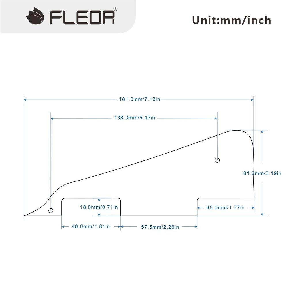 FLEOR Set LP E-Gitarren-Schlagbrett Kratzschutz und Metallhalterung für E-Gitarrenteile