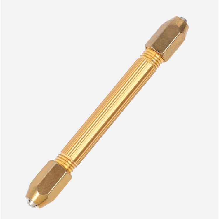Solid Alloy Steel Hand Drill with 4 Interchangeable Heads Ergonomic Handle Twist Drill for Precise Hole Creation