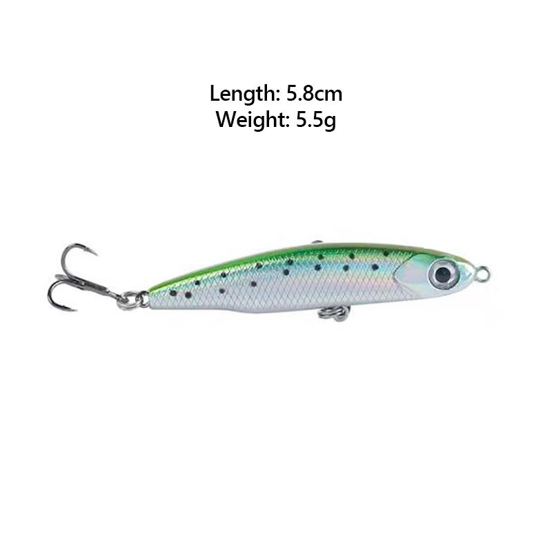 

Рыболовная приманка с лазерным покрытием, приманка Luya, тонущий карандаш, 3,5 г/5 г, жесткая приманка, микроприманка для чешуйницы и окуня 5.5g