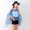 Beach Sun Protection Shawl  Women Clothes Summer Beach Bikini Cover Up Loose Chiffon Blouse Shawl Scarf With Buttons