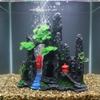 Water Wheel Pagoda Decoration NonFading Resin Rockery Ornament Lifelike Design Artificial Terrain
