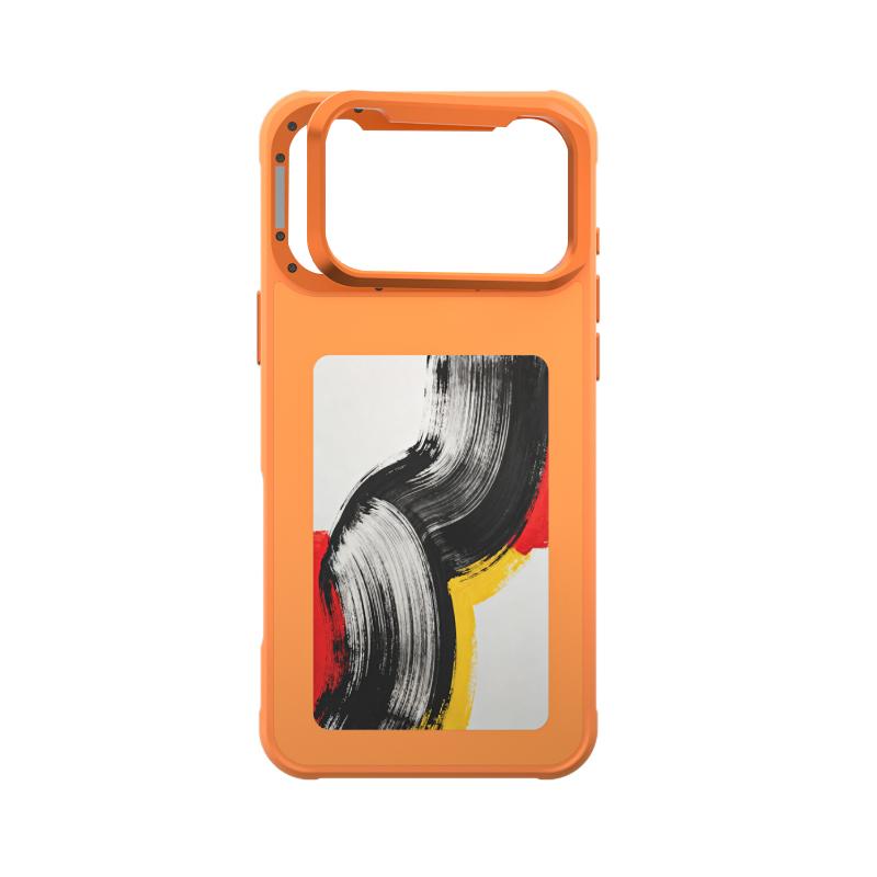 

4-inch HD NFC E-ink Screen Phone Case with Bracket Magnetic Intelligent Phone Protector Covers for iPhone 17 Pro Max 17 Pro 17 For iPhone 17 оранжевый
