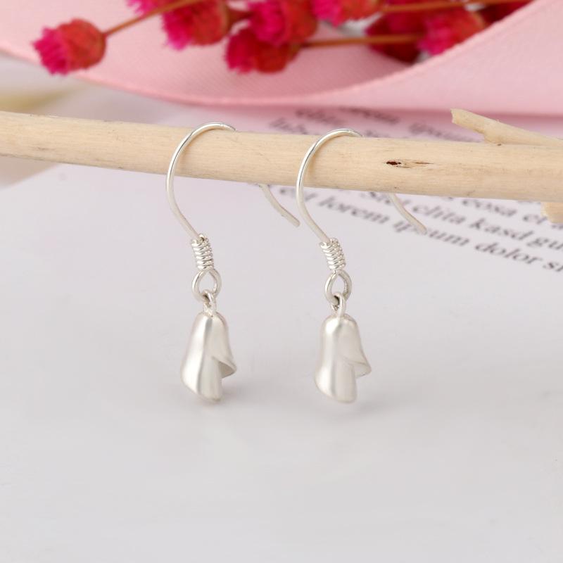 Korean Copper Earrings Fashion Retro Accessories Frosted Flower Earrings Gift Accessories