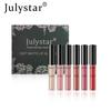 JULYSTAR Professional Soft Matte Lip Cream Set 6 Pieces Long-Lasting Waterproof Velvety Liquid Lipstick Nude Red Lip Makeup Gift Box for Women