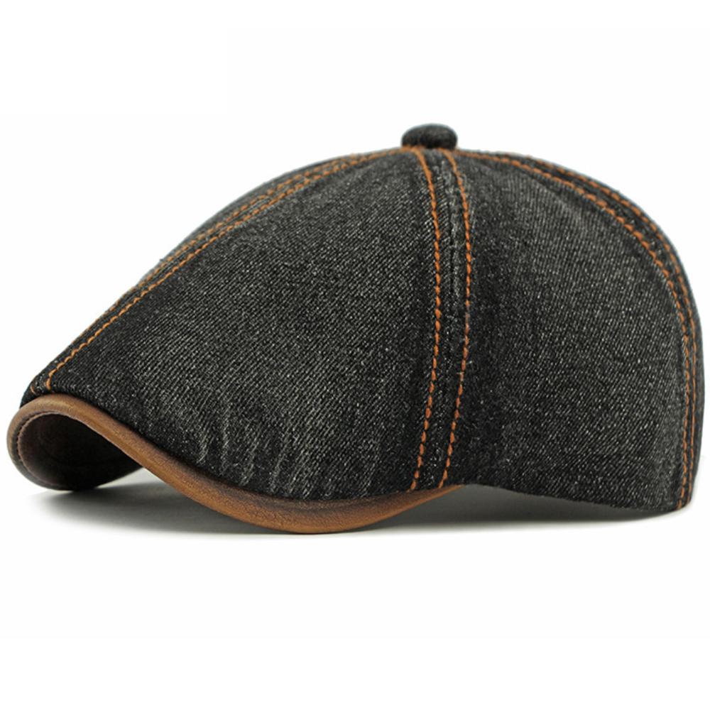 HT4735 Berets for Men Women Vintage Artist Painter Octagonal Beret Hat 6 Panels Denim Ivy Flat Cap Male Female Spring Beret Cap