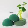 4 Pieces Foam Half Balls Hemispherical Plant Foams Accessories Blocks Green for Garden Birthday