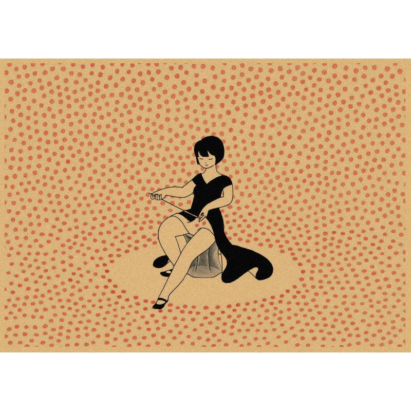 Retro Japanese Girl Poster by Akino Kondo - Free Shipping