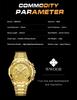 WWOOR Wò Ài 8868 Men's Trendy Luminous Steel Band Waterproof Quartz Sports Watch