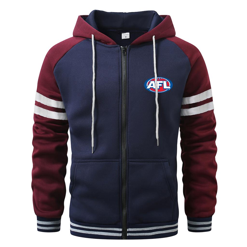 "AFL"Hoodies for Men Cardigan Zip Hoodies Hooded Pocket Sports&Outdoor Men's Fashion Hoodies & Sweatshirts Streetwear Casual  Men's Coats