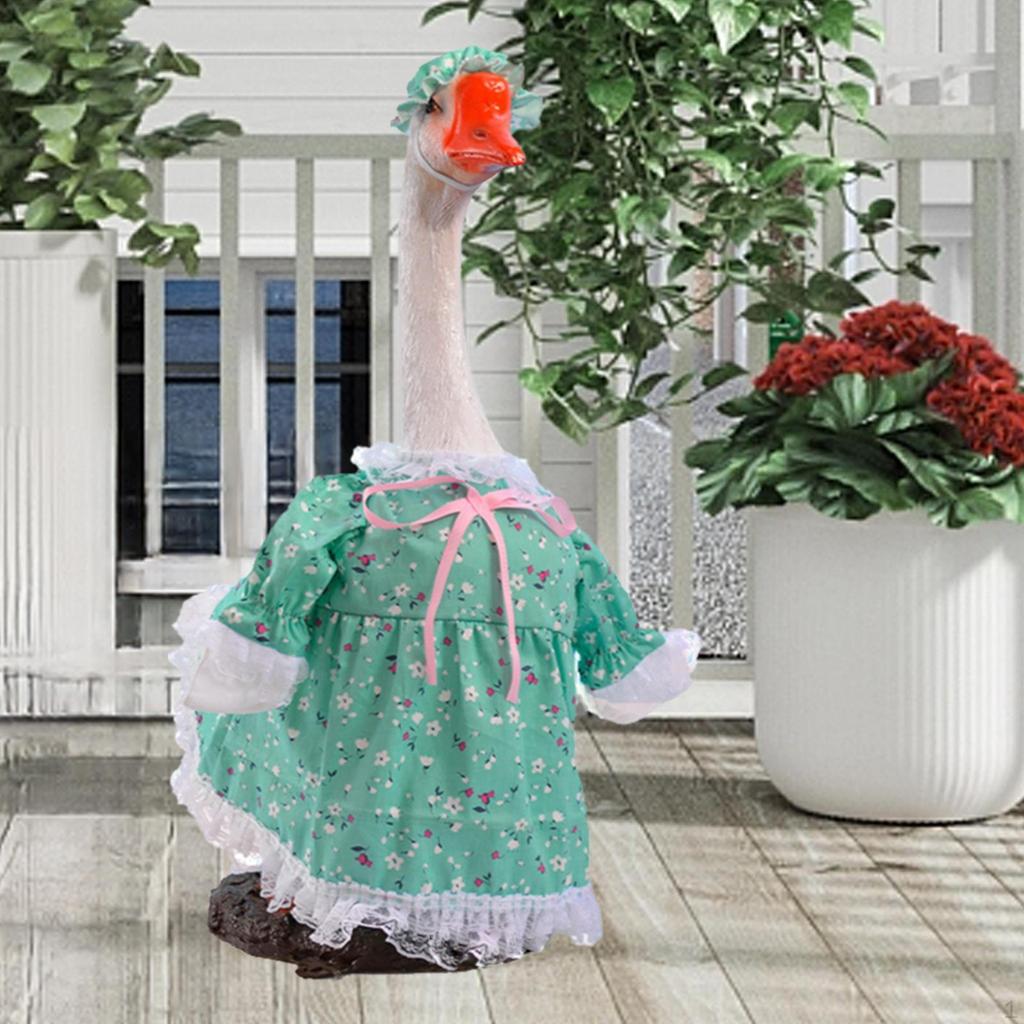 Gans Kostüm für Gartenstatue mit Hut Außendekor