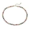 Colorful CZ Stone Copper Bracelet And Necklace Set With Lobster Clasp Adjustable Minimalist Romantic Jewelry