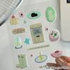 INS Korean Jelly Stickers Cute Sketches Handbooks Cutting Book Stickers Diary Stickers Phone Case DIY Stickers Decal Waterproof