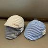 Toddler Boy Striped Beret Cap Adjustable Sun Visor Hat Stylish Casual Newsboy Cap For Spring Autumn Kids Wear