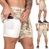Men's Double-Layer Quick-Dry Sport Shorts for Fitness, Running & Basketball