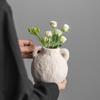Simple Stone Pattern Small Flower Insert Ceramic Vase Creative Home Decoration Handicraft Ornament