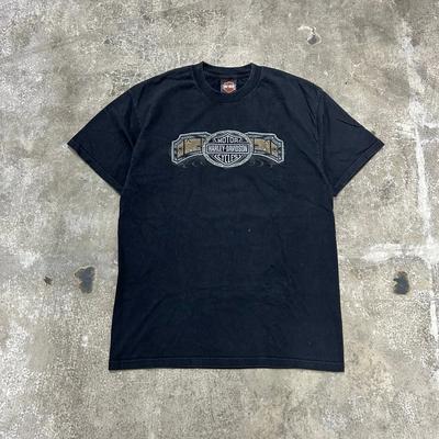Camiseta Harley Negra Miami Y2K 2007 Talla Grande