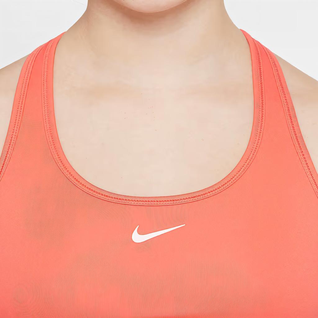Nike Swoosh Comfortable Fitting Simple Fashion Solid Color Moderate Bra Kids Underwear Orange FJ7161-814