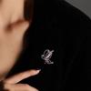 Butterfly Brooch Dazzling Rhinestone Inlay Zinc Alloy Pin Suits Coats Sweaters Scarves Badge Outfit Accessory