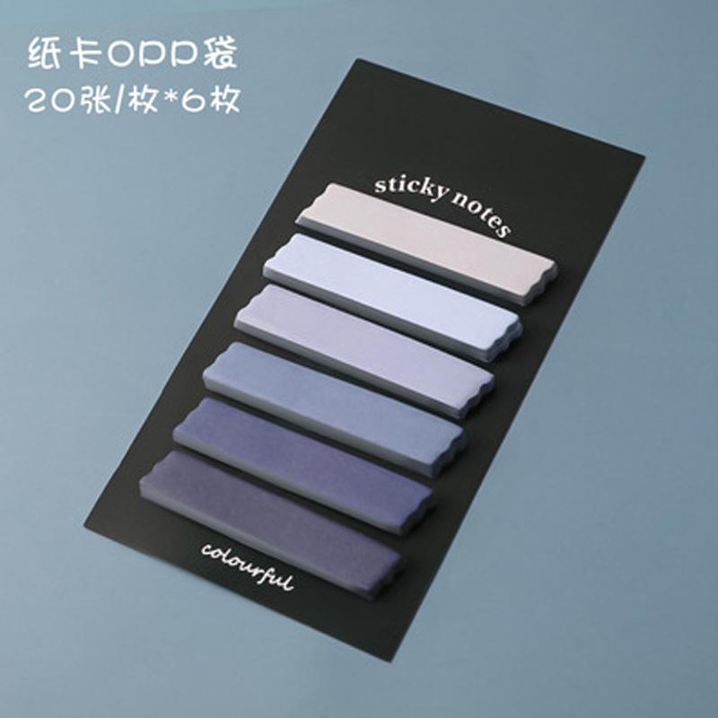 1Pcs Creative Color Index Strip Sticker Notes Memo Pad Stationery Tearable Sticky Office Decor School Supplies Student Kids Gift