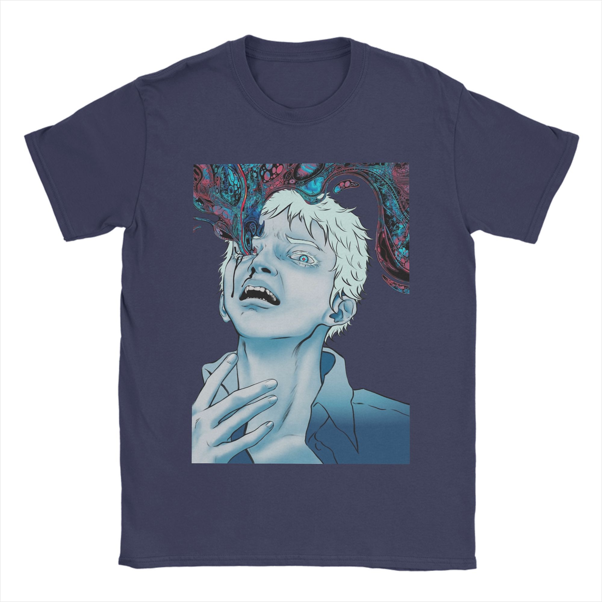 

The Summer Hikaru Died Anime T-Shirts for Men Crazy Cotton Tees Crew Neck Short Sleeve T Shirts Printed Clothes XL