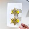 Snowflake Hair Clip Alloy Hairpin with Snowflakes Shape Comfortable Hairpiece for Christmas Party Styling Accesories