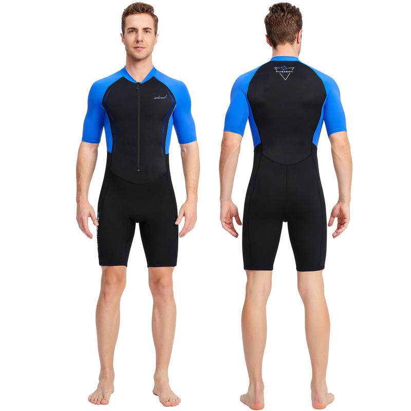 1,5 MM Neopren Neoprenanzug Männer Frauen Kurzarm Trunk Einteiler Nass Anzüge für Schwimmen Overall Surfen Rash Guards