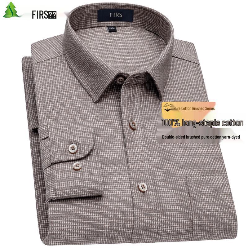 FIRS Men's Double-Sided Brushed Flannel Shirt