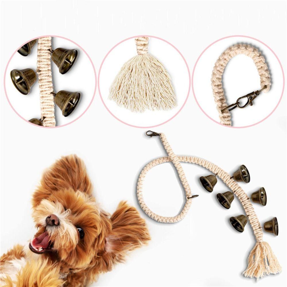 

Нежный звонкий нейлоновый колокольчик для приучения собаки к горшку, регулируемые дверные украшения, ремешок для дверного звонка