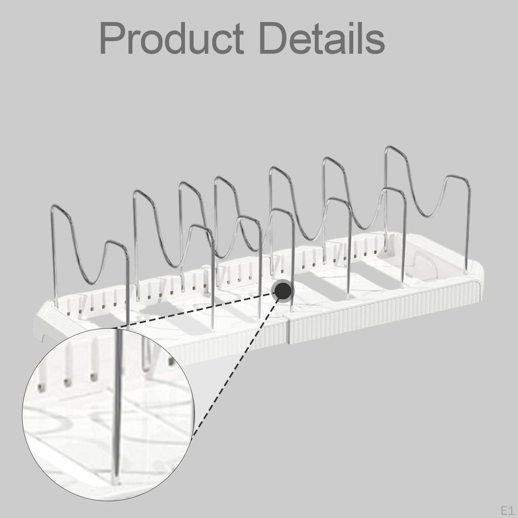Telescopic Pot Lid Organizer Rack Cookware Holder Kitchen Accessories Dish Adjustable for