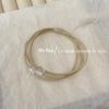 New 2024 Women's High Elasticity Crystal Hair Tie with Leather Cover