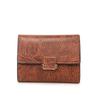 2025 Women's Crocodile Pattern Wallet: Multi-Card Foldable Coin Purse with Snap Button