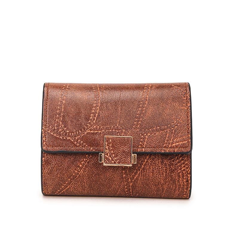 2025 Women's Crocodile Pattern Wallet: Multi-Card Foldable Coin Purse with Snap Button
