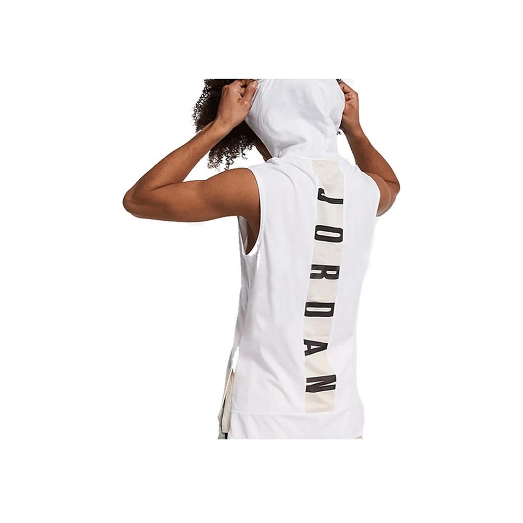 Jordan Air Dri-Fit Graphic Print Hooded Basketball Tank Men Tops White CW0373-100