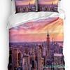 New York Sketch City Bettbezug Bett Bettwäsche Set Für Doppelbett Heimtextil Bettdeckenbezug Kissenbezüge Schlafzimmer Bettwäsche Set (Kein Blatt)