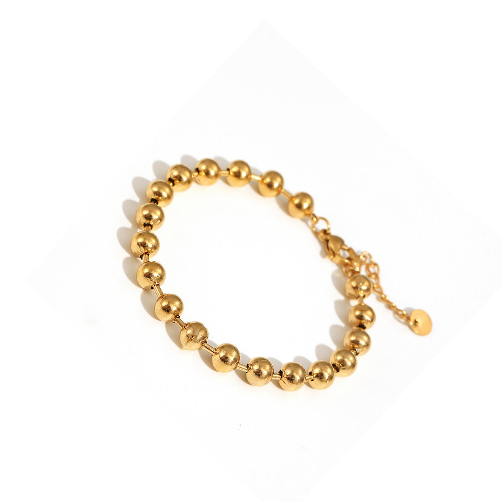 

Unique Round Bead Chain Bracelet Sturdy Stainless Steel Jewelry With Smooth Finishes And Versatile Look