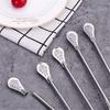 Metal Straw Stirring Spoons for Drinking, 304 Stainless Steel Reusable Tea Cocktail Filter With Brush Kitchen Bar Utensil