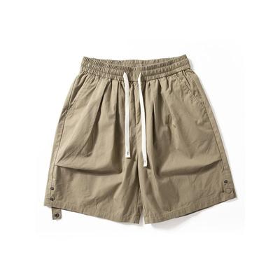 Japanese-Style Work Shorts for Men, New Summer Model, Comfortable and Breathable Cotton Pants, High Street Fashion, Loose Wide-Leg Mid-Length Shorts