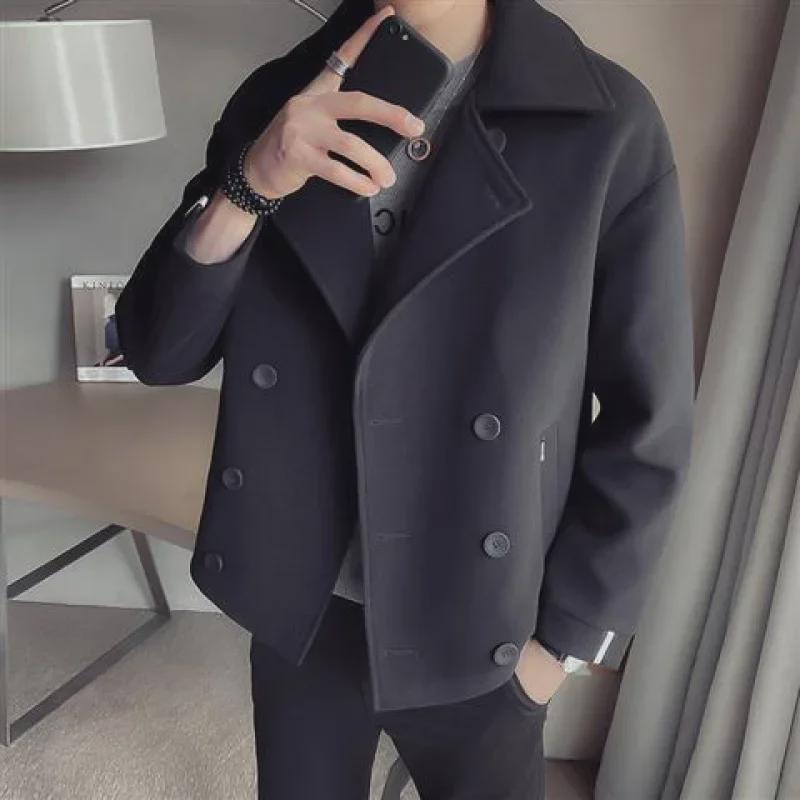 

Мужская шерстяная короткая ветровка на весну и осень Extra Large